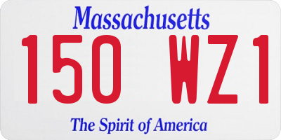MA license plate 150WZ1
