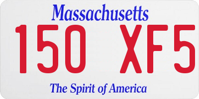 MA license plate 150XF5