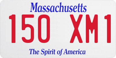 MA license plate 150XM1