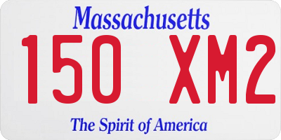 MA license plate 150XM2