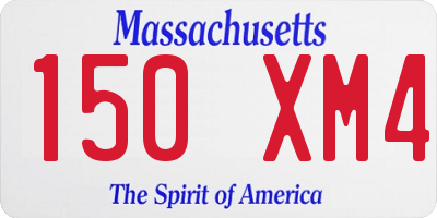 MA license plate 150XM4