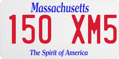 MA license plate 150XM5