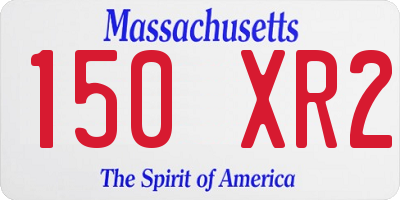 MA license plate 150XR2