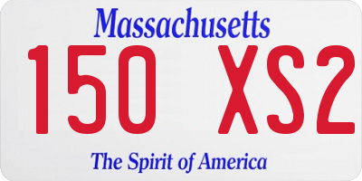 MA license plate 150XS2