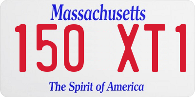 MA license plate 150XT1