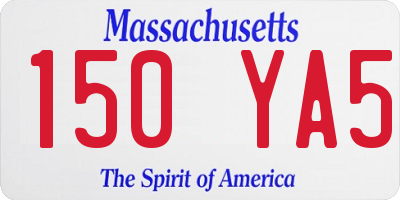 MA license plate 150YA5