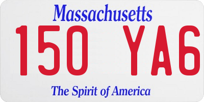 MA license plate 150YA6