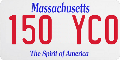 MA license plate 150YC0