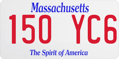 MA license plate 150YC6