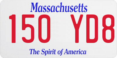 MA license plate 150YD8