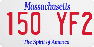 MA license plate 150YF2