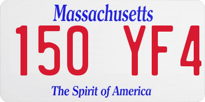 MA license plate 150YF4