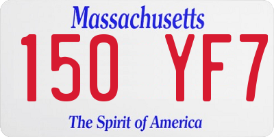 MA license plate 150YF7