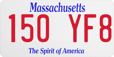 MA license plate 150YF8