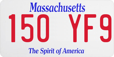 MA license plate 150YF9