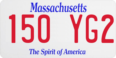 MA license plate 150YG2