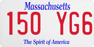 MA license plate 150YG6