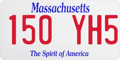 MA license plate 150YH5