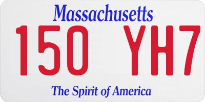 MA license plate 150YH7