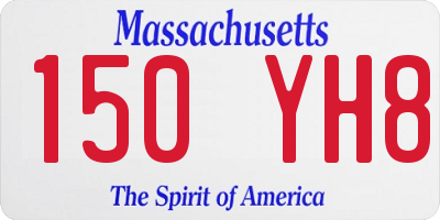 MA license plate 150YH8