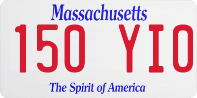 MA license plate 150YI0