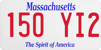 MA license plate 150YI2