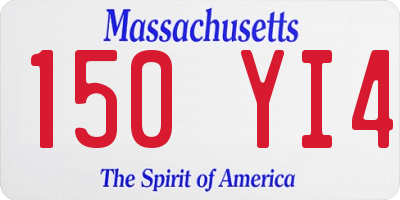 MA license plate 150YI4