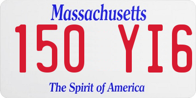 MA license plate 150YI6