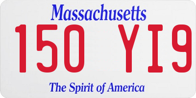 MA license plate 150YI9