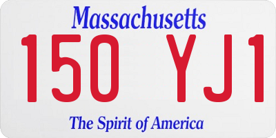 MA license plate 150YJ1