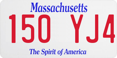 MA license plate 150YJ4