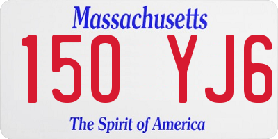 MA license plate 150YJ6