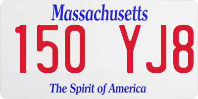 MA license plate 150YJ8