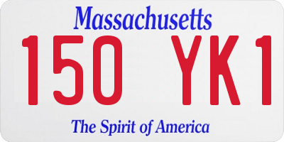MA license plate 150YK1