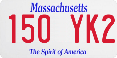 MA license plate 150YK2