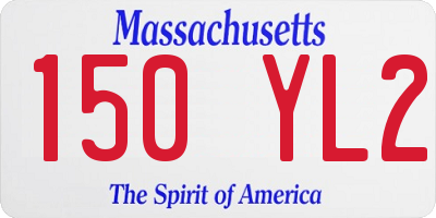 MA license plate 150YL2