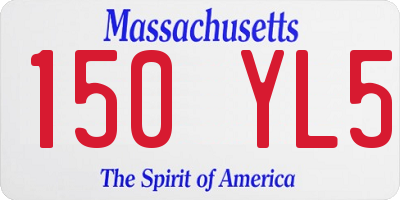 MA license plate 150YL5