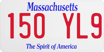 MA license plate 150YL9