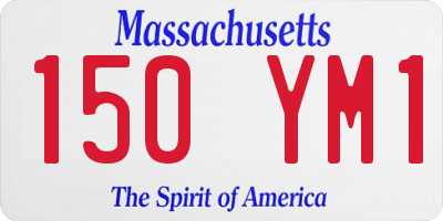 MA license plate 150YM1