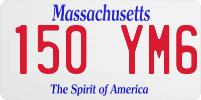 MA license plate 150YM6