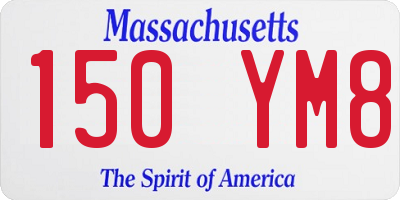 MA license plate 150YM8