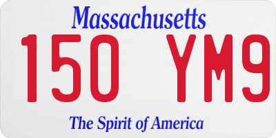 MA license plate 150YM9