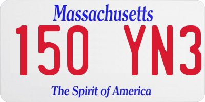 MA license plate 150YN3