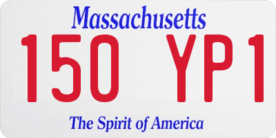 MA license plate 150YP1