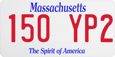 MA license plate 150YP2