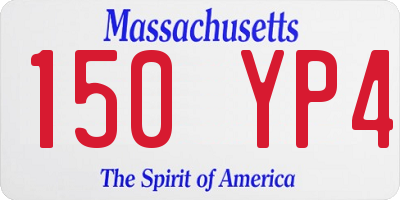 MA license plate 150YP4