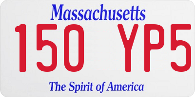 MA license plate 150YP5