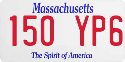 MA license plate 150YP6