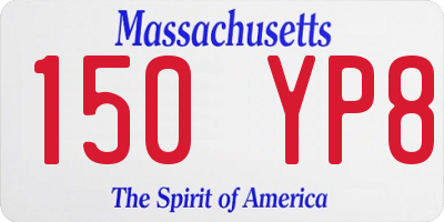 MA license plate 150YP8