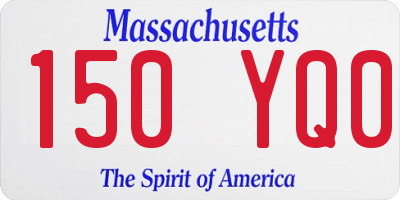 MA license plate 150YQ0